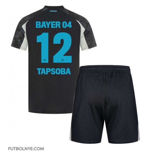 Camiseta Bayer Leverkusen Edmond Tapsoba #12 Tercera Equipación para niños 2024-25 manga corta (+ pantalones cortos)